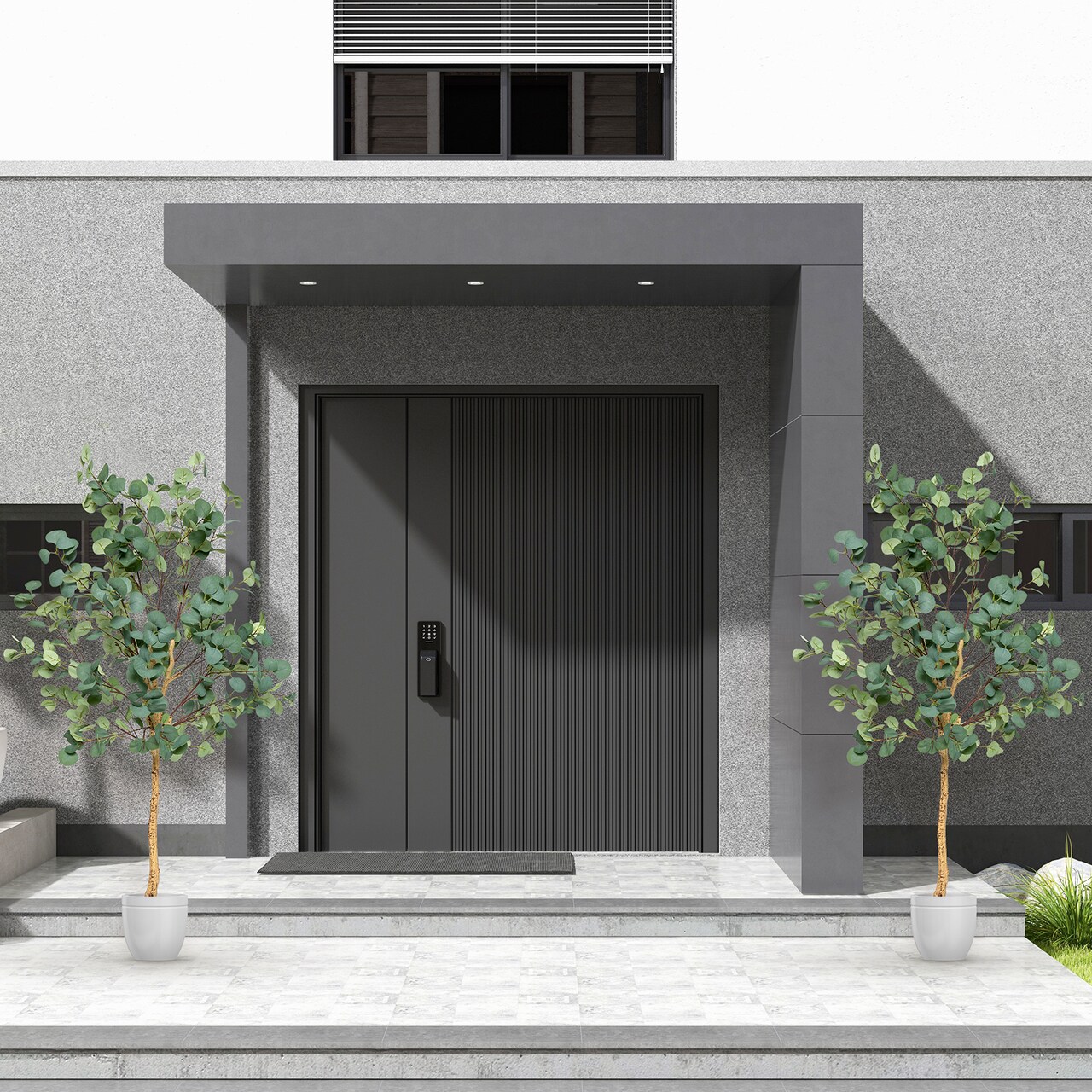 Tall Artificial Eucalyptus Plant 5.5ft with Silver Dollar Leaves